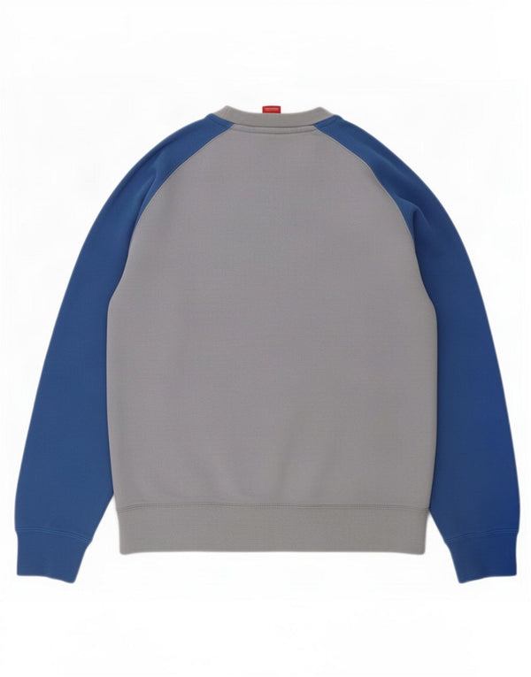 Nike Herre grafisk sweatshirt Jumper Large Grå Colourblock Bomuld