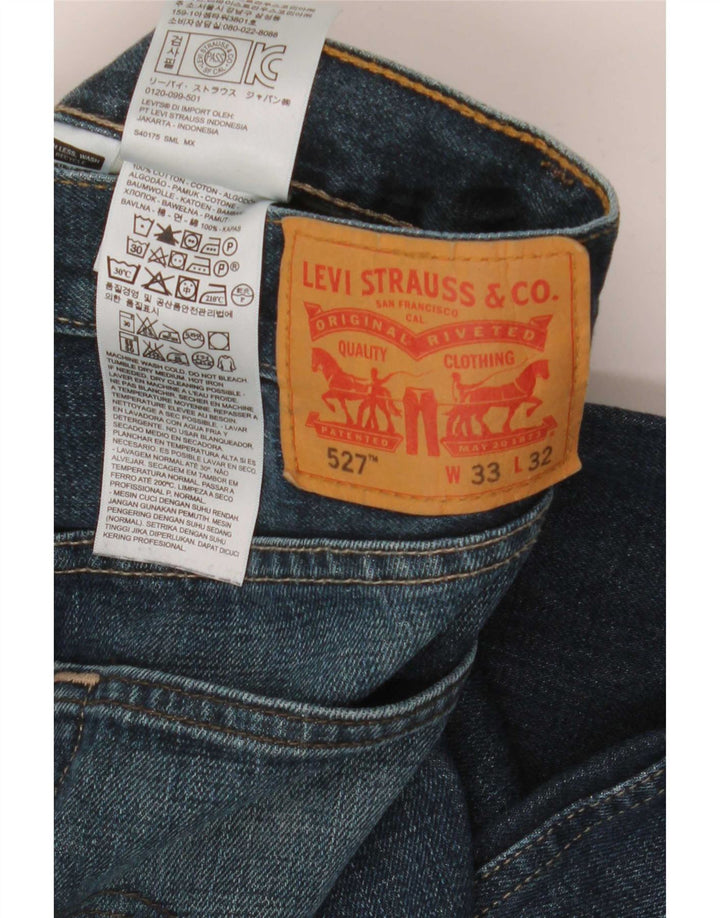 Levi's Herre 527 Bootcut Jeans W33 L32 Blå Bomuld