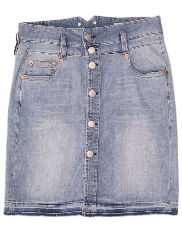 Herrlicher Dame Denim Nederdel W29 Medium Blue Bomuld