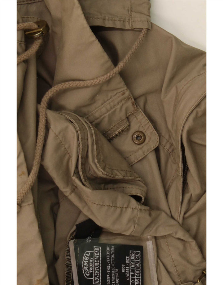 Camel Active Herre Hooded Utility Jacket IT 55 2XL Khaki Cotton