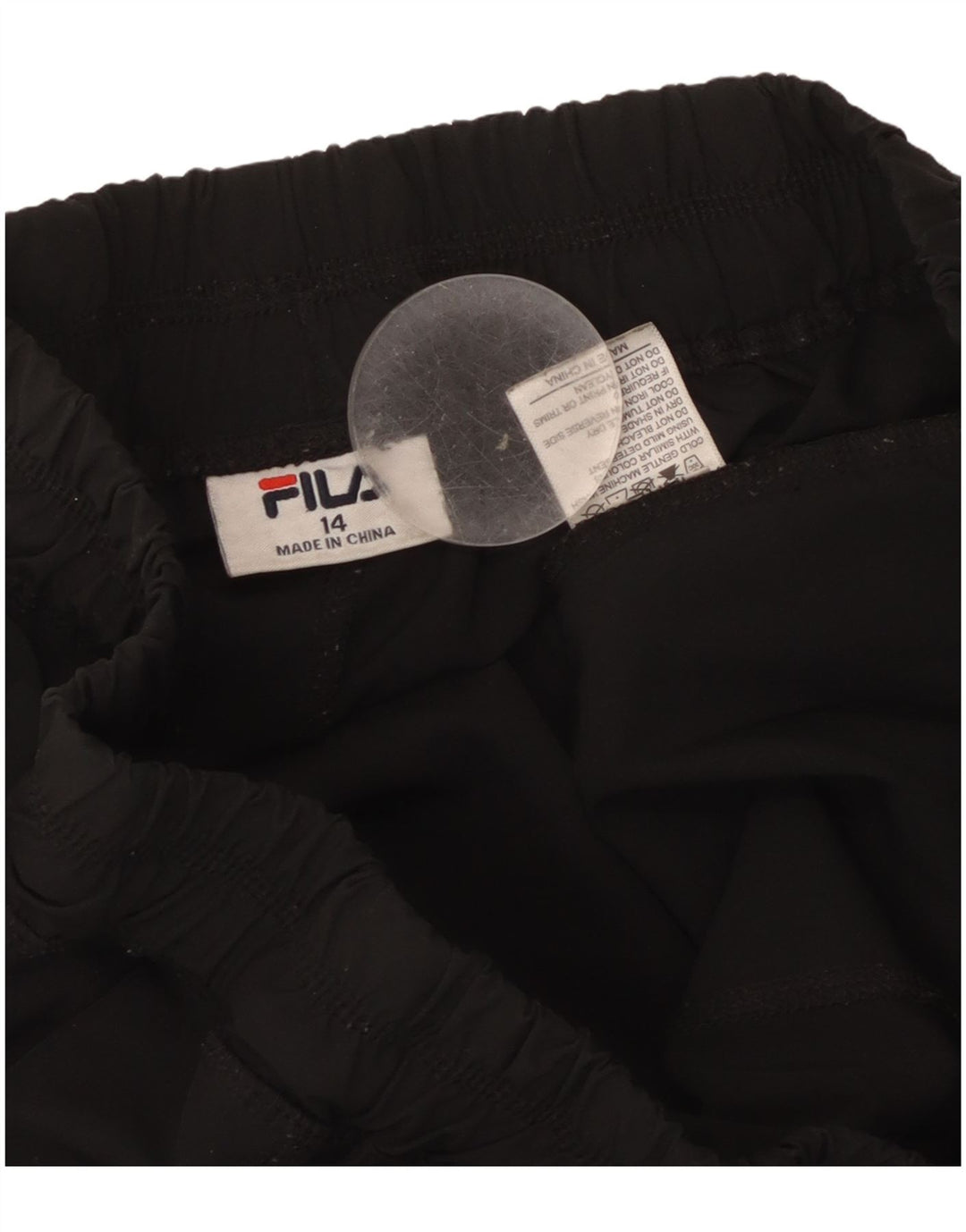 Fila Dame træningsdragt Bukser Joggers UK 14 Large Black Polyester