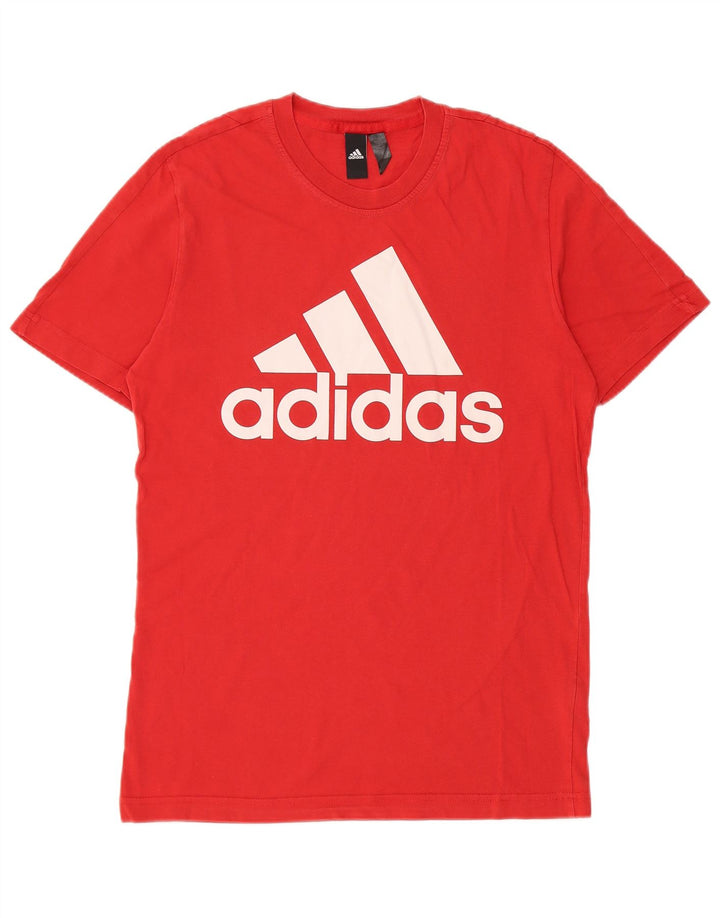 Adidas Grafisk T-shirt top til mænd, lille rød bomuld