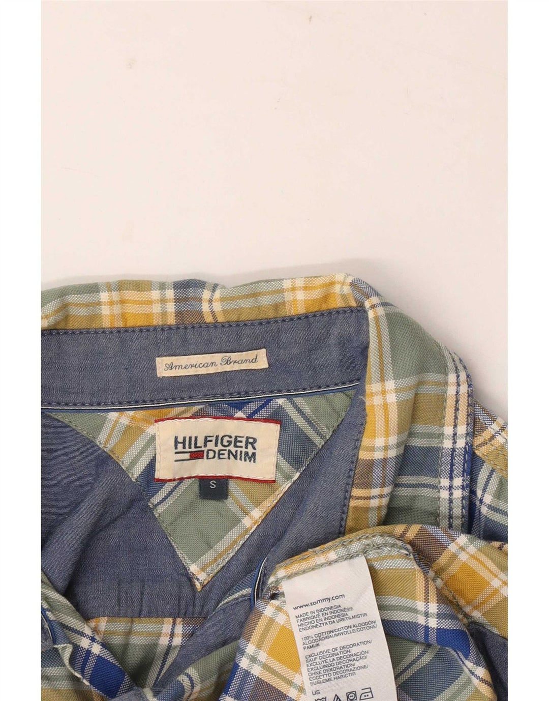 Tommy Hilfiger Herreskjorte Lille flerfarvet ternet bomuld