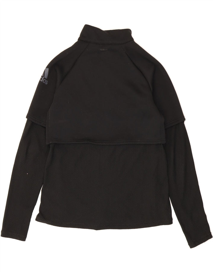ADIDAS Womens Tracksuit Top Jacket UK 12 Medium Black Polyester Vintage Adidas and Second-Hand Adidas from Messina Hembry 