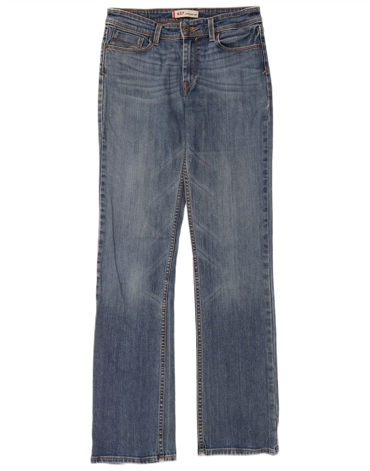 LEVI'S Womens 627 Straight Jeans W29 L34 Blue Cotton
