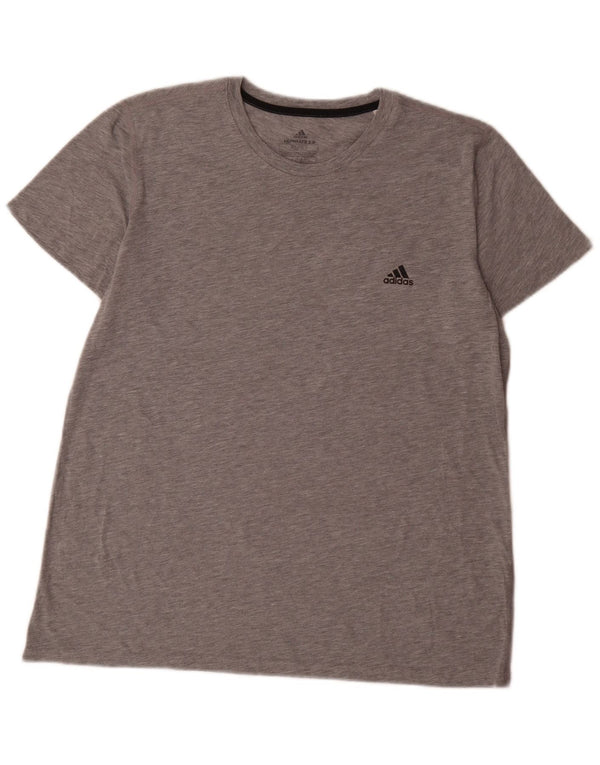 Adidas Dame T-Shirt Top UK 18 XL Grå Bomuld