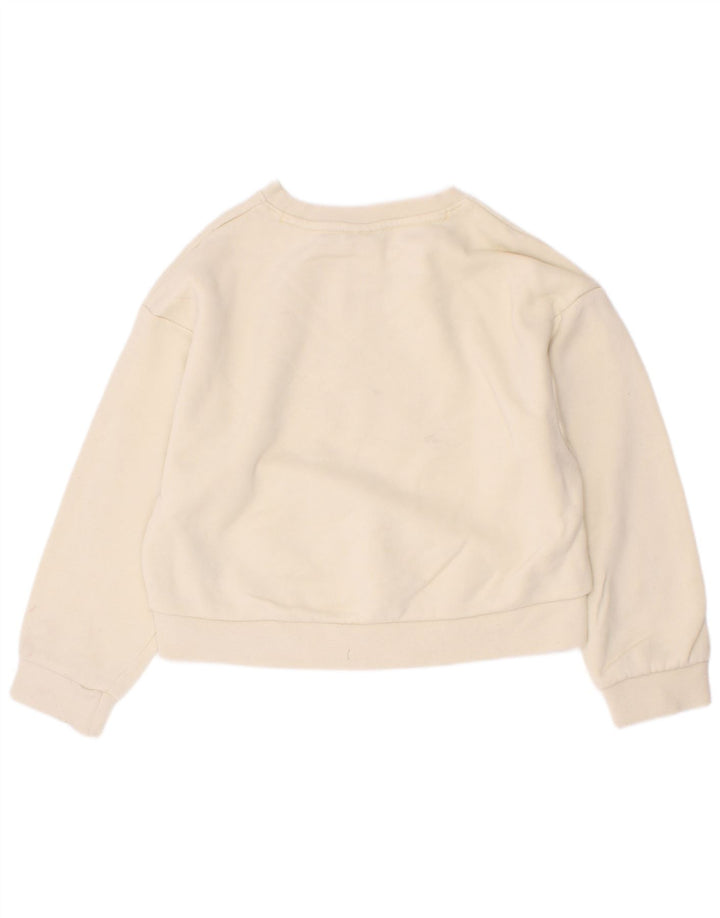 Nike Girls Graphic Sweatshirt Jumper 5-6 år Medium Beige Bomuld