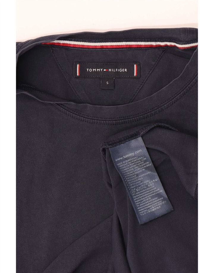 Tommy Hilfiger Herre T-shirt Top Lille marineblå bomuld