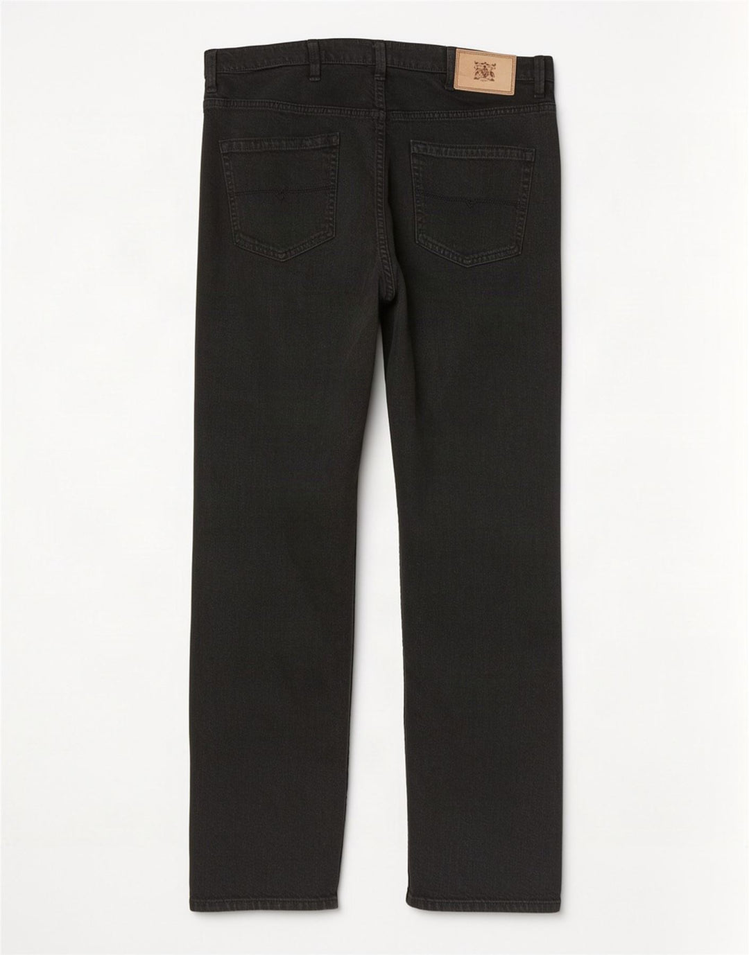 Marks & Spencer Herre Regular Fit Straight Jeans W38 L31 Sort Bomuld