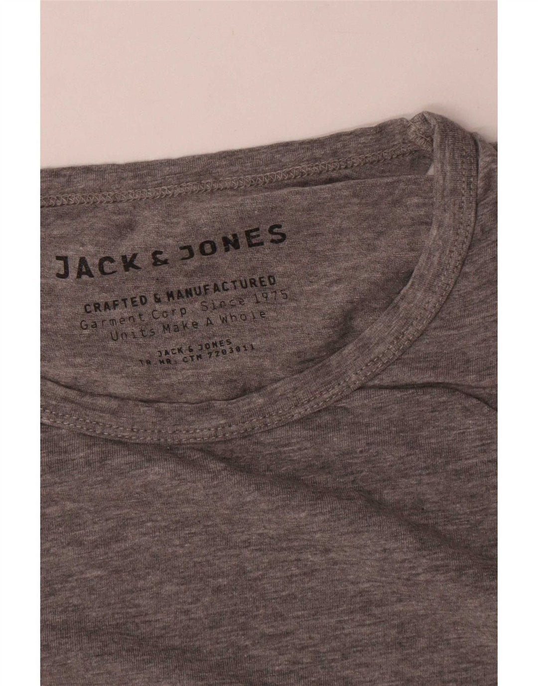 Jack & Jones Herre Top Langærmet Stor Grå Bomuld