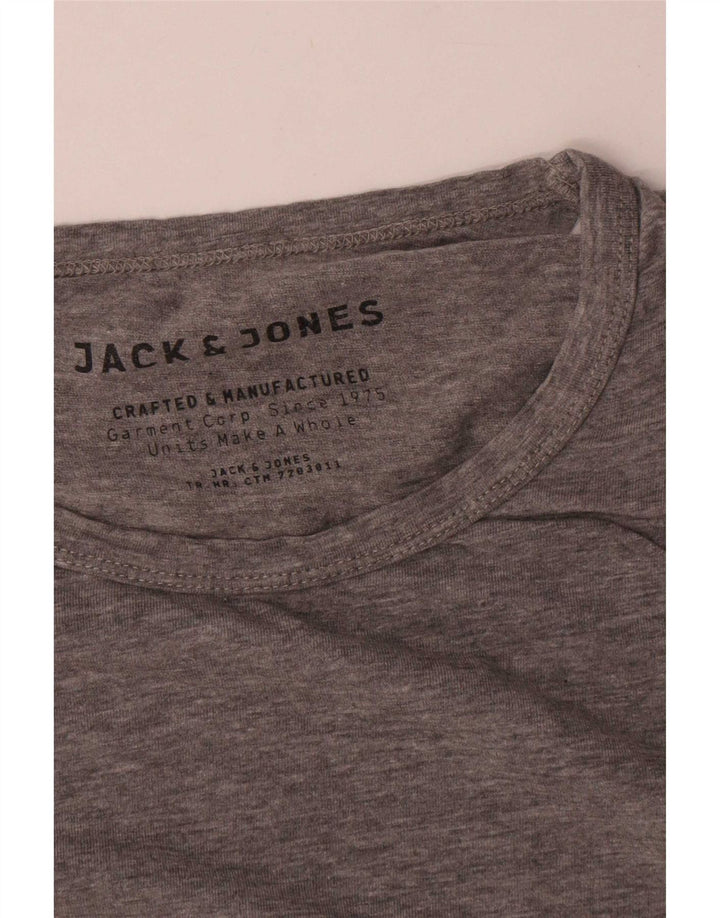 Jack & Jones Herre Top Langærmet Stor Grå Bomuld