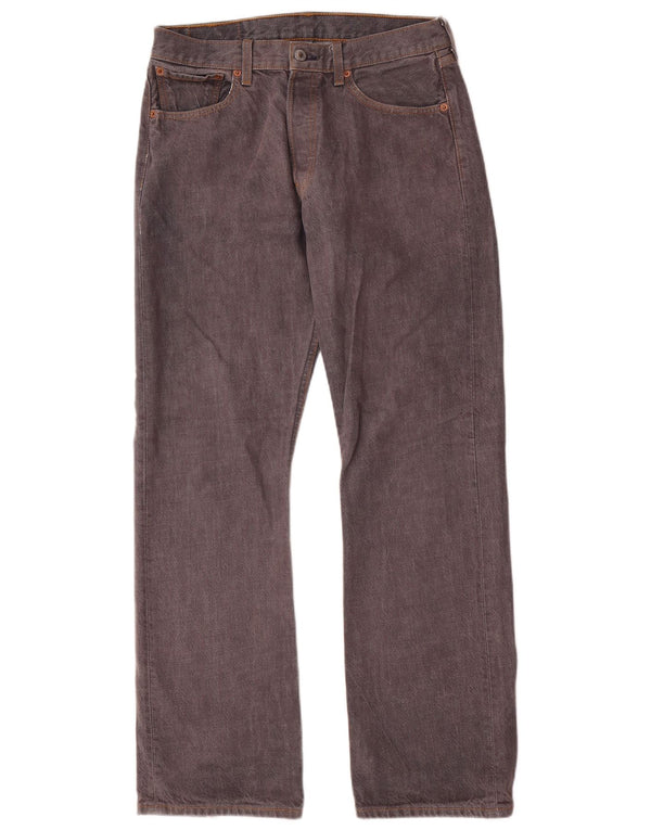 Levi's Herre 501 Straight Jeans W32 L32 Grå Bomuld