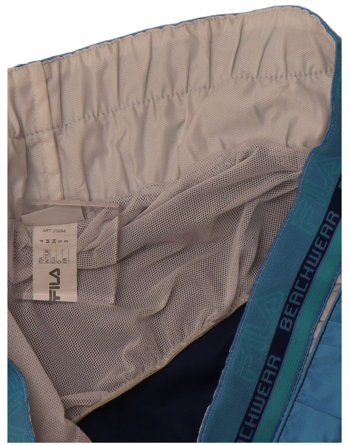 FILA Mens Swimming Shorts Medium  Navy Blue Colourblock Polyester