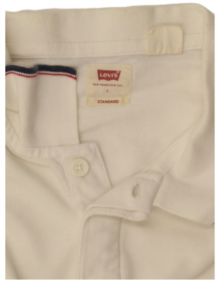 Levi's Standard poloshirt til mænd, stor hvid