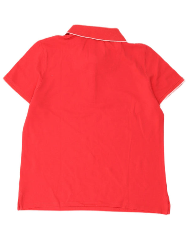 Crew Clothing Womens Polo Shirt UK 14 Large Red Cotton