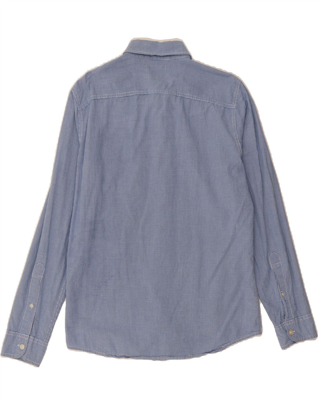 HOLLISTER Mens Shirt Medium Blue Check Cotton Vintage Hollister and Second-Hand Hollister from Messina Hembry 
