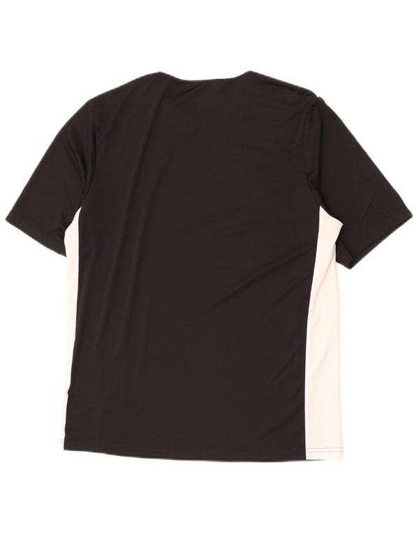 Adidas Boys Aeroready T-Shirt Top 15-16 år Sort Colourblock Polyester