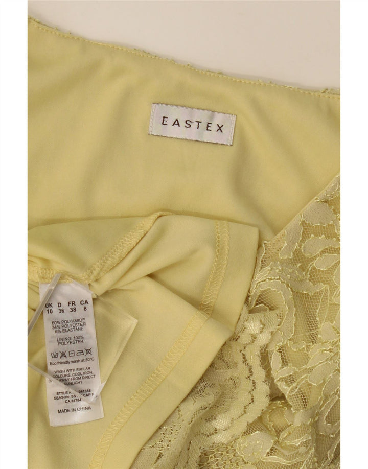 VINTAGE Womens Blouse Top UK 10 Small Yellow Polyamide Vintage Vintage and Second-Hand Vintage from Messina Hembry 