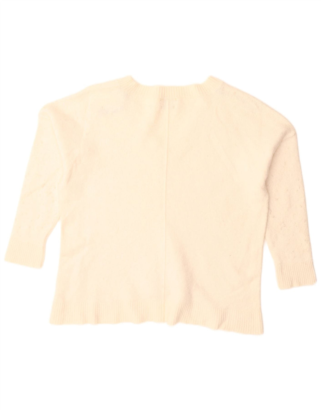 Massimo Dutti Dame Oversized V-hals sweater UK 10 Small Off White