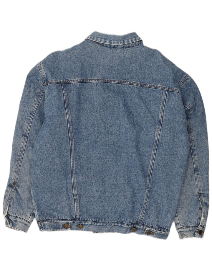 Vintage Herre Denim Sherpa Jacket UK 40 Large Blue