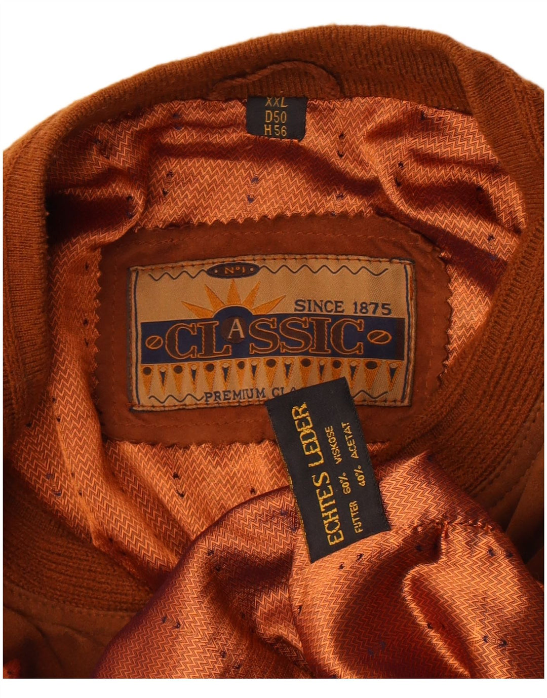 Vintage herre ruskind bomberjakke UK 44 2XL brunt læder