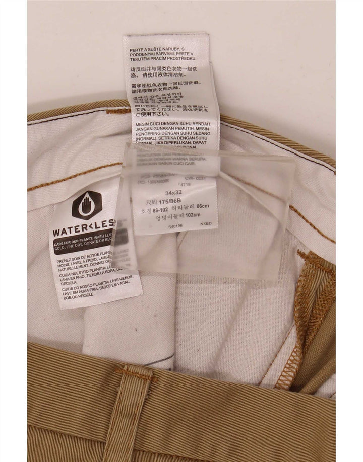 Levi's Straight Chino Bukser til mænd W34 L29 Beige Bomuld