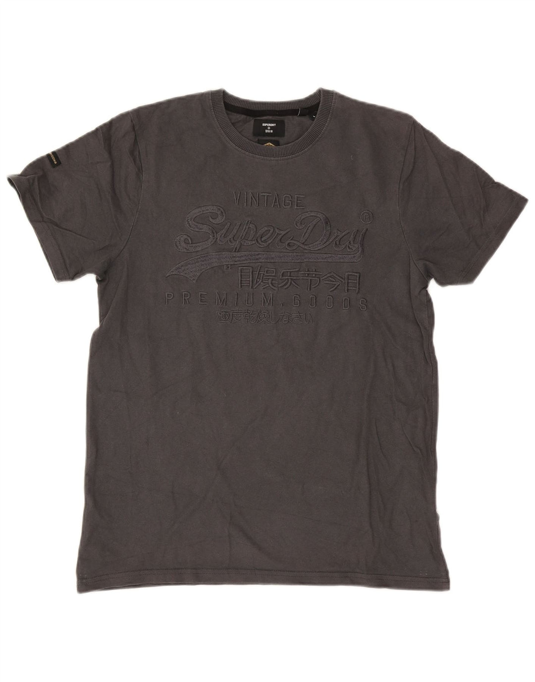 Superdry Herre Standard Grafisk T-Shirt Top Stor Grå Bomuld