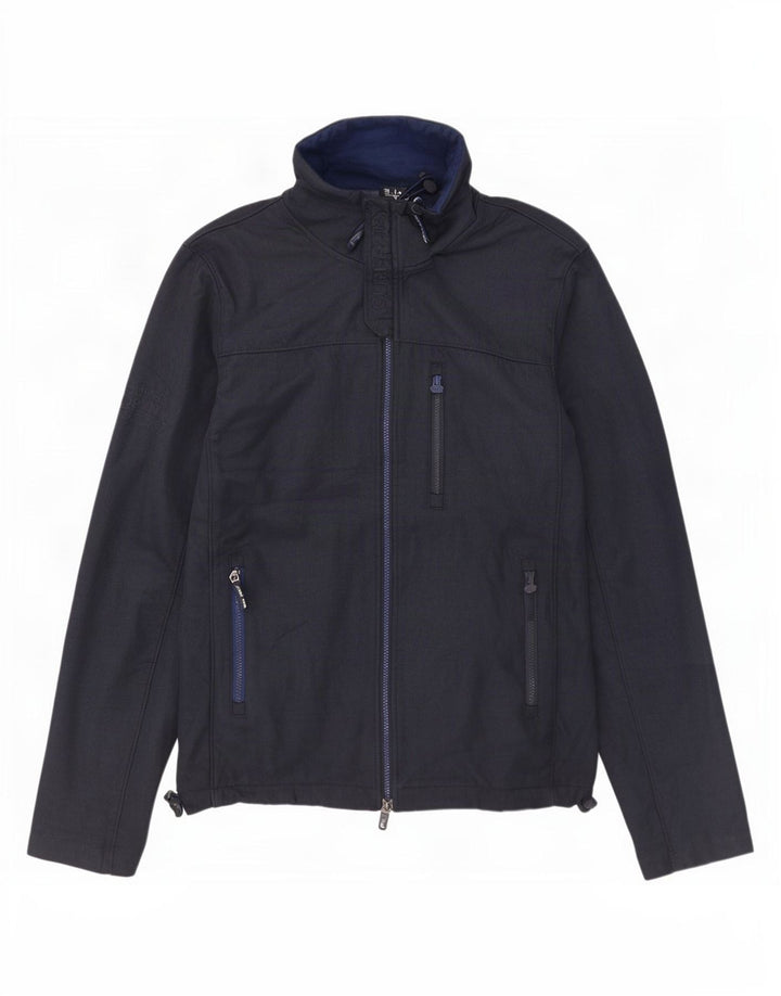 Superdry Herre Windtrekker Windbreaker Jacket UK 42 XL Navy Blue Polyester