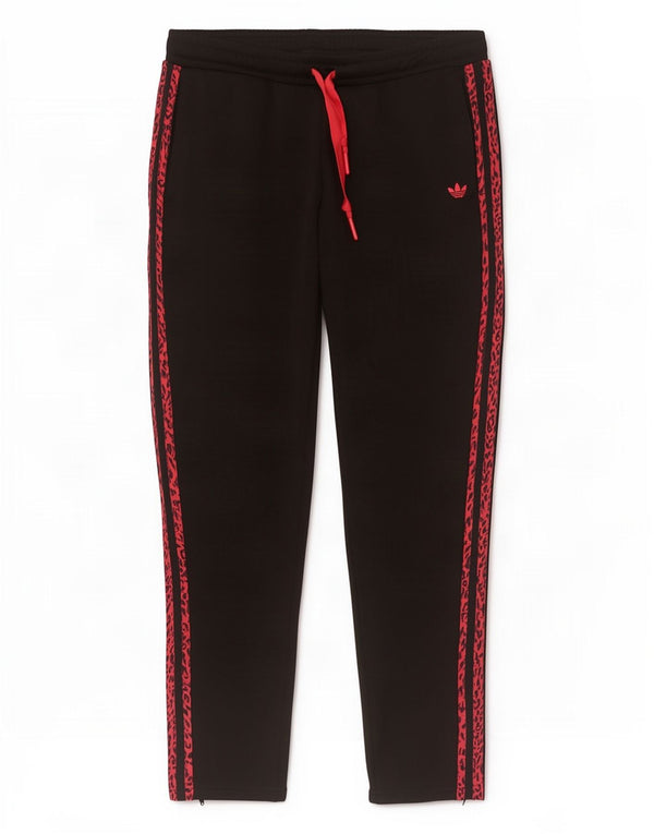 Adidas Womens Træningsdragt Bukser UK 8 Small Black Animal Print Polyester