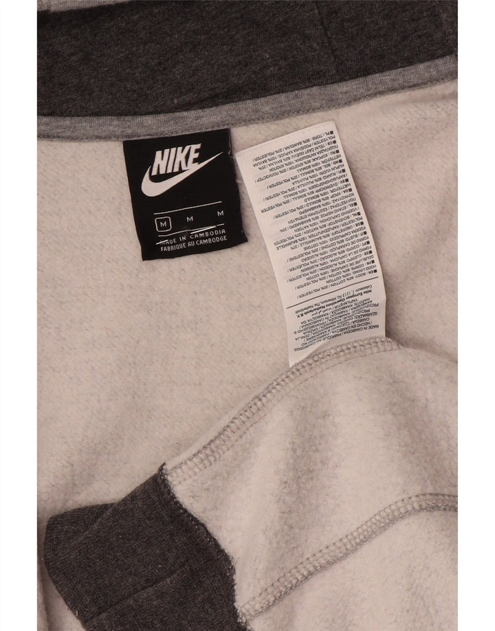 Nike hættetrøje med lynlås til mænd mellemgrå Colourblock Bomuld