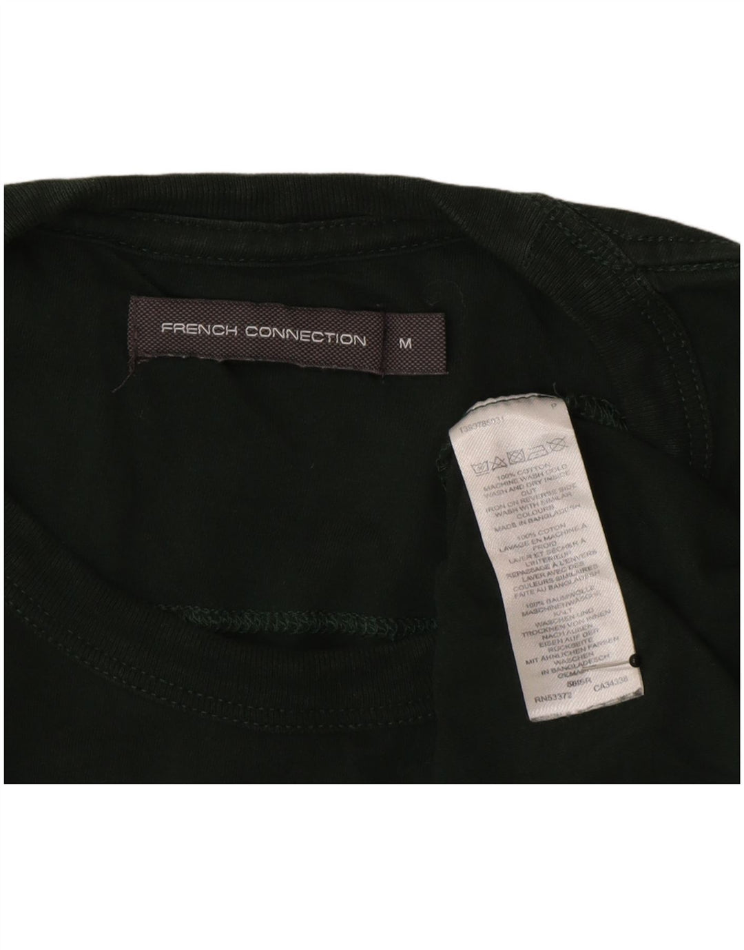 French Connection Herre Regular T-Shirt Top Medium Grøn Bomuld