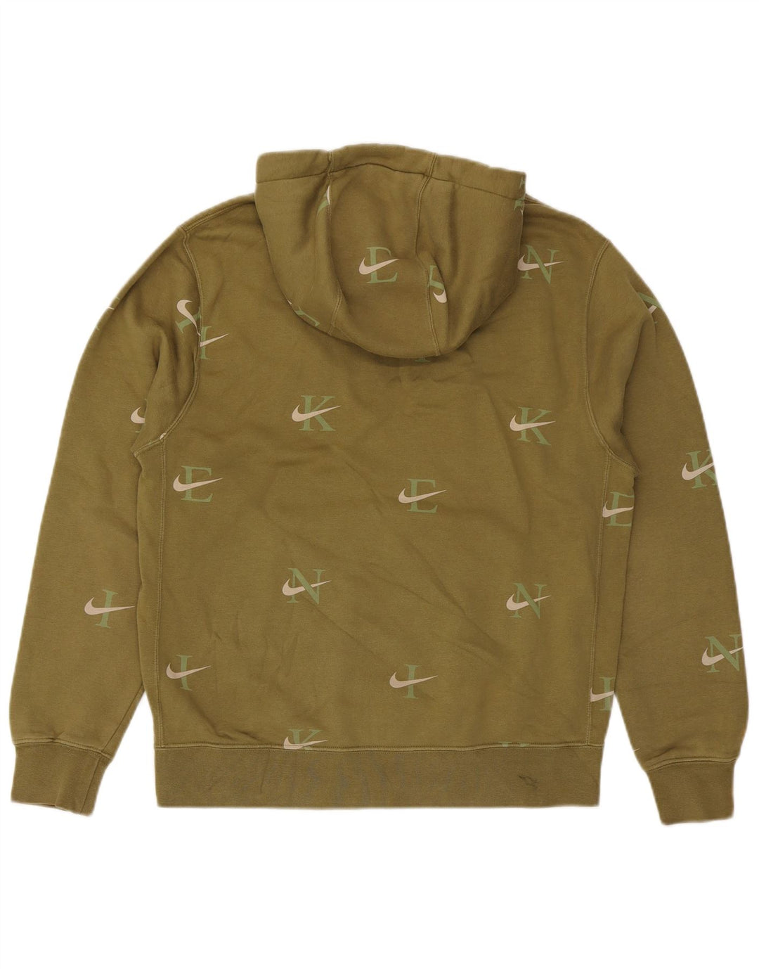 Nike Herre grafisk hættetrøje Jumper Medium Khaki Bomuld