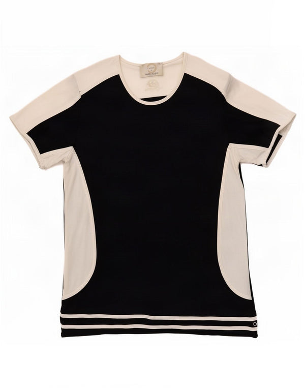 Marina Rinaldi Womens T-Shirt Top UK 14 Medium Navy Blue Colourblock