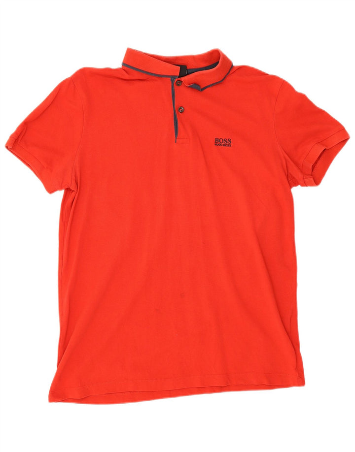 Hugo Boss Herre Regular Fit Polo Shirt Medium Rød Bomuld
