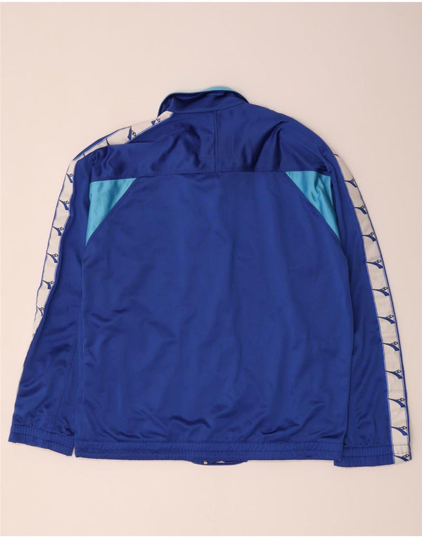 Diadora Herre grafisk træningsdragt Topjakke UK 44 XL Blå Colourblock