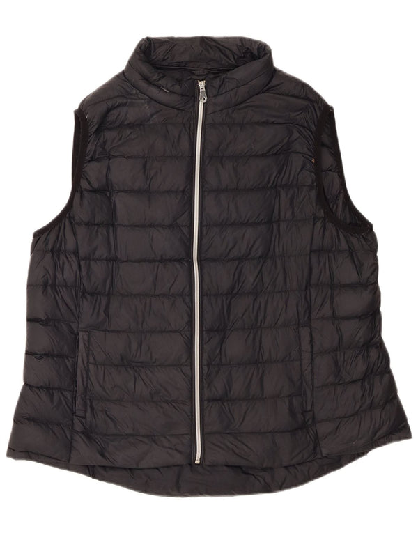 Marks & Spencer Dame Polstret Gilet UK 20 2XL Sort Polyamid