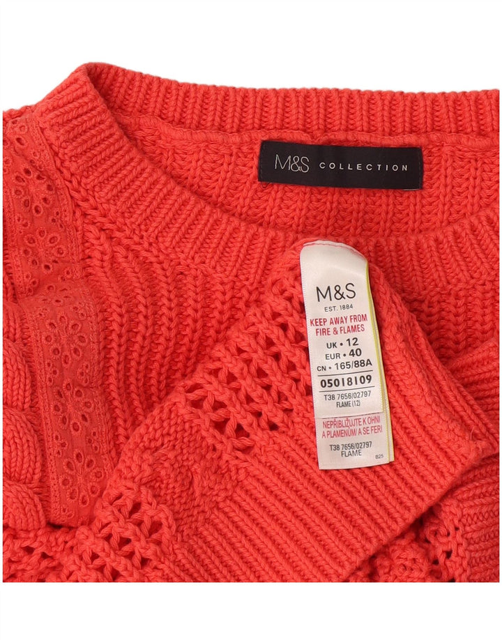 Marks & Spencer Dame sweater med rund hals DK 12 Medium Orange