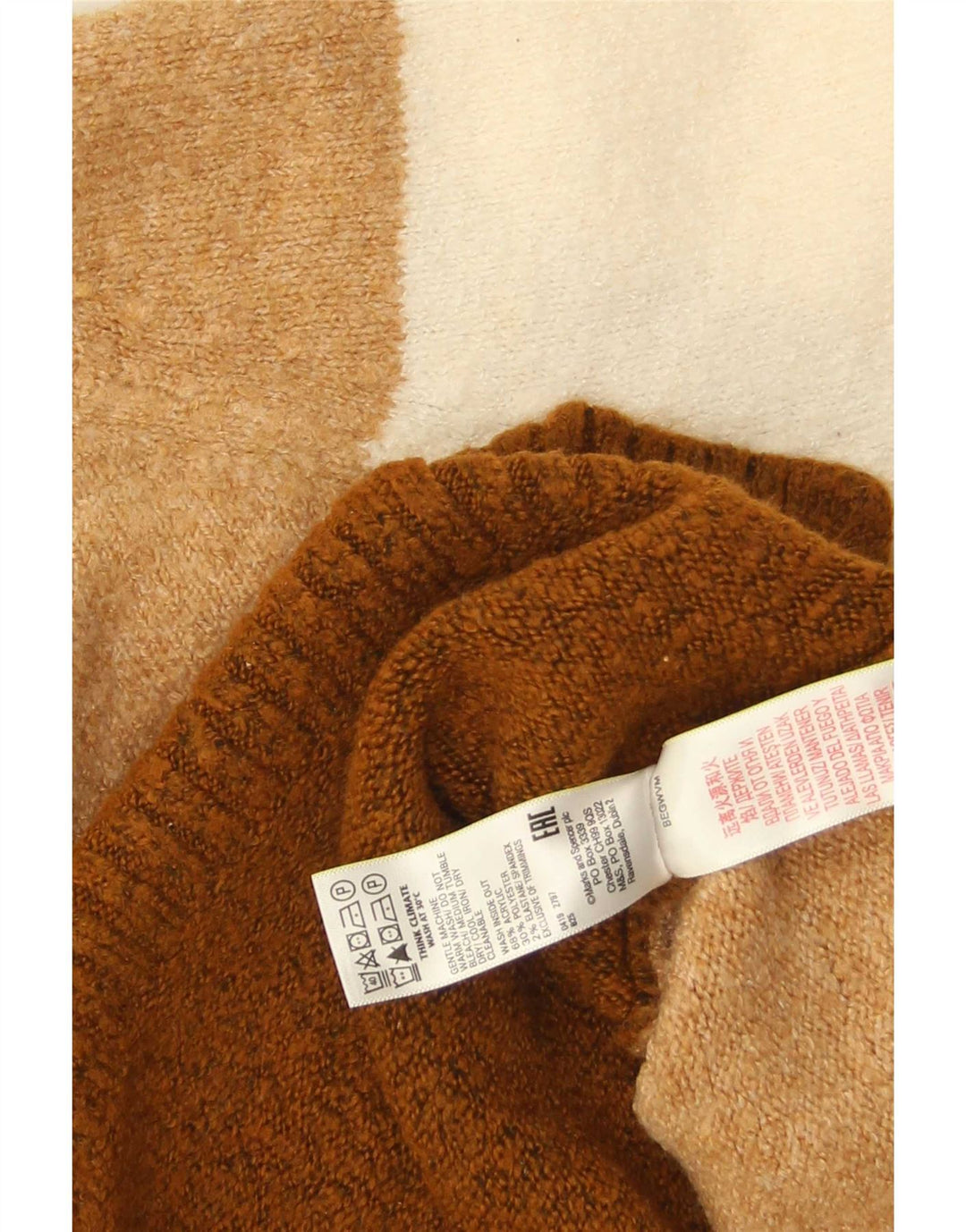 Marks & Spencer Dametrøjetrøje med rund hals DK 12 Medium Brun