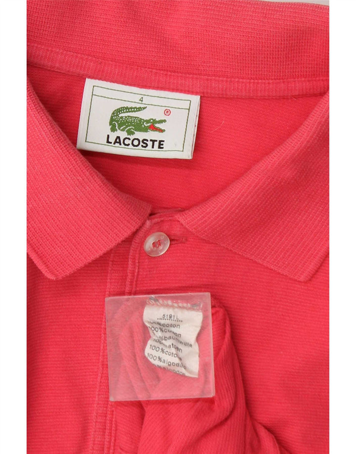 Lacoste herre poloshirt størrelse 4 Medium Pink bomuld