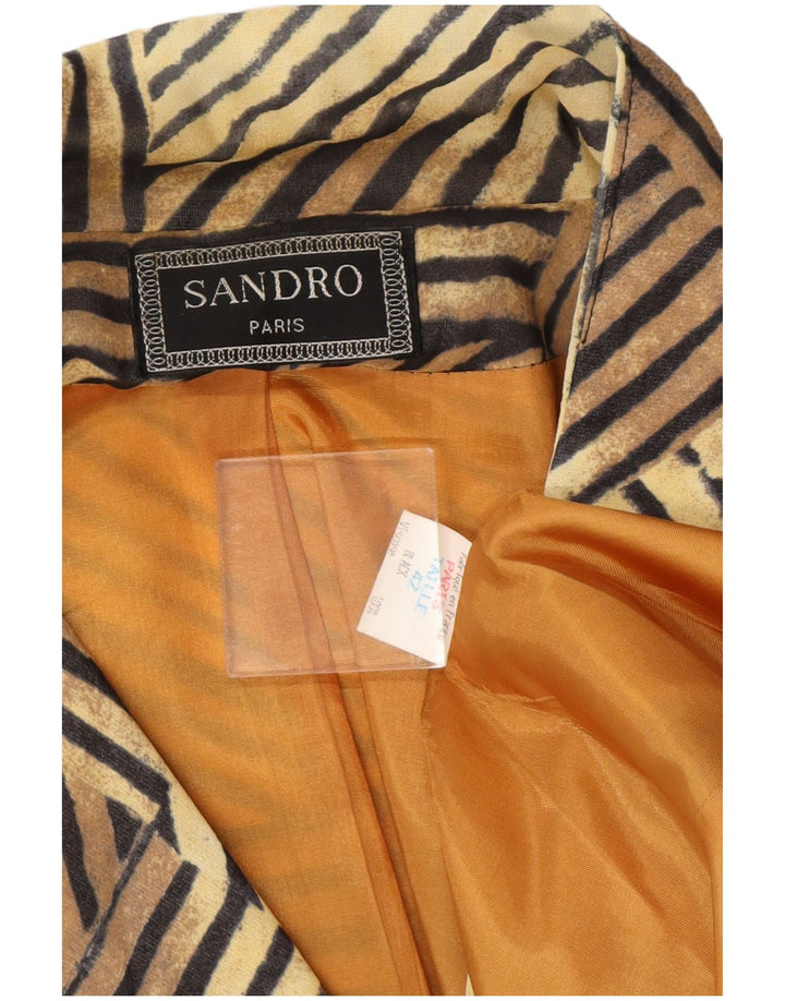 Sandro Damemønstret 2-knaps blazerjakke IT 42 Mellem brun stribet