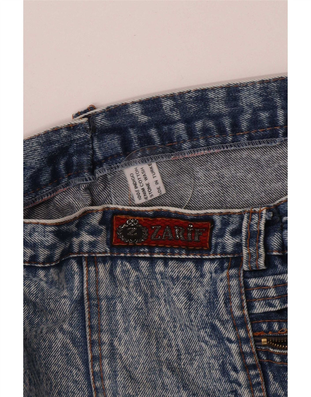 Vintage denimnederdel til kvinder W36 XL blå bomuld