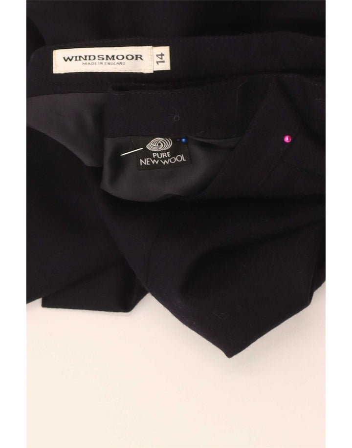 Windsmoor Midi-nederdel til kvinder UK 14 Medium W27 Marineblå Ny uld