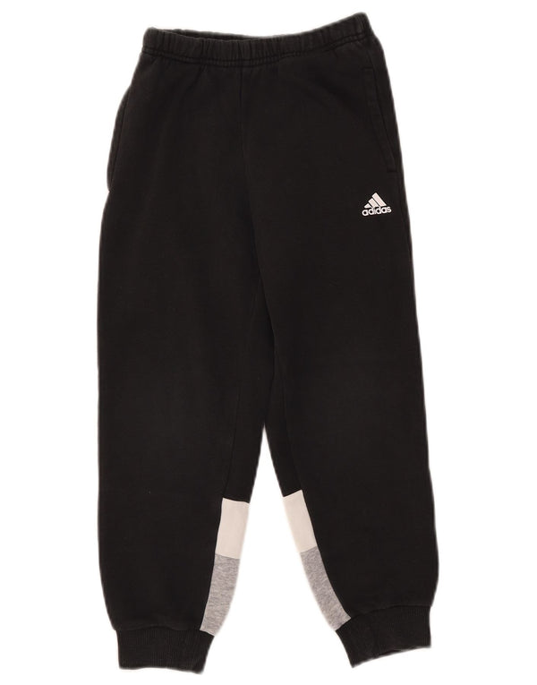 Adidas Drenge Træningsdragt Bukser Joggers 6-7 år Sort Colourblock Bomuld