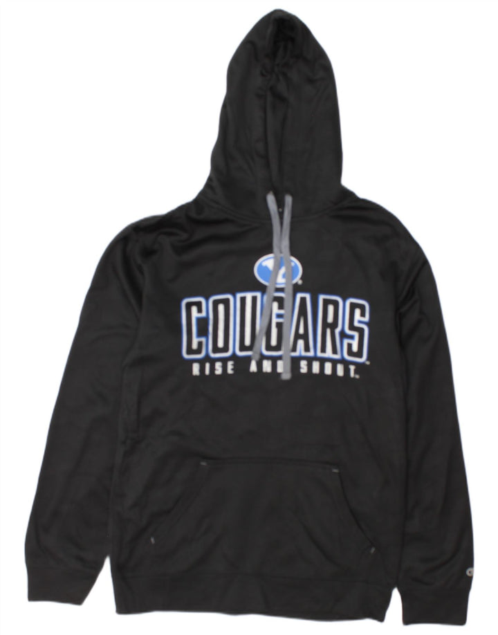 Champion Herre Cougars Grafisk Hættetrøje Jumper Lille Sort Polyester