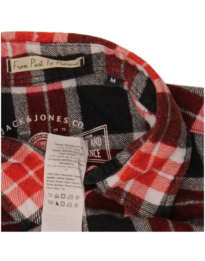 JACK & JONES Flanelskjorte til mænd Medium rød ternet bomuld