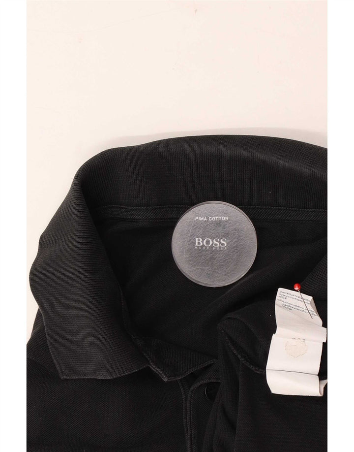 Hugo Boss Poloshirt til mænd Stor sort bomuld