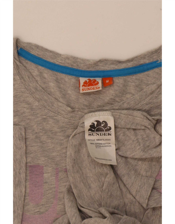 Sundek Dame Grafisk T-Shirt Top UK 14 Medium Grå Flecked