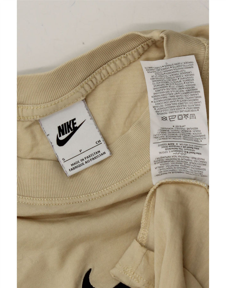 NIKE Mens Graphic T-Shirt Top Small Beige Vintage Nike and Second-Hand Nike from Messina Hembry 