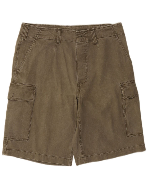 Vintage Herre Cargo Shorts Large W34 Khaki Bomuld