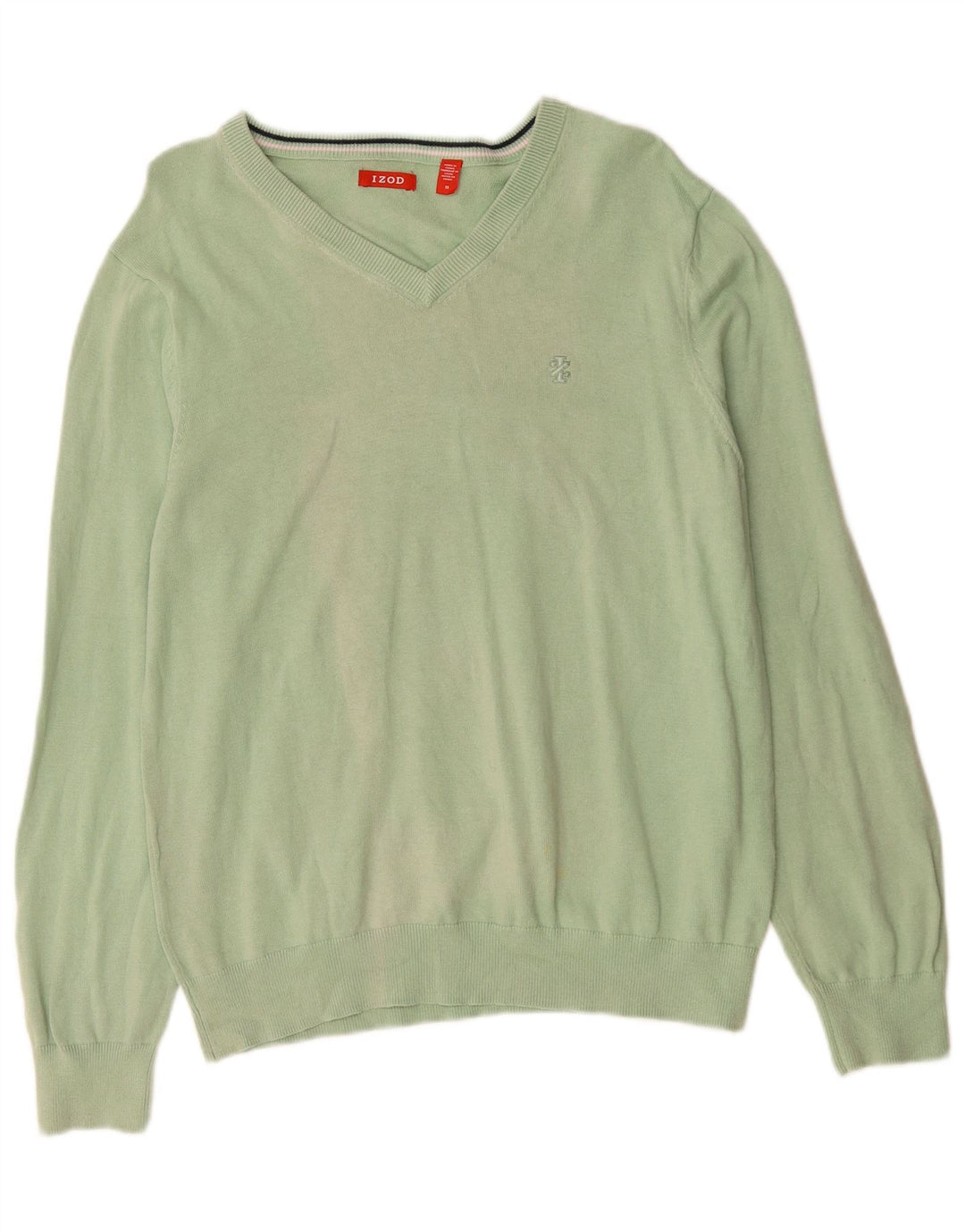 IZOD Herre V-hals sweater mellemgrøn bomuld